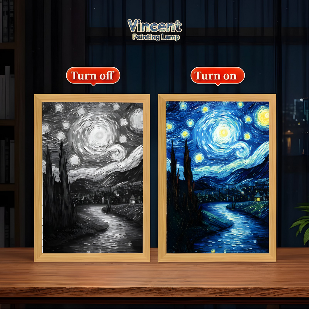 Vincent Painting Lamp – Arte luminoso de Van Gogh
