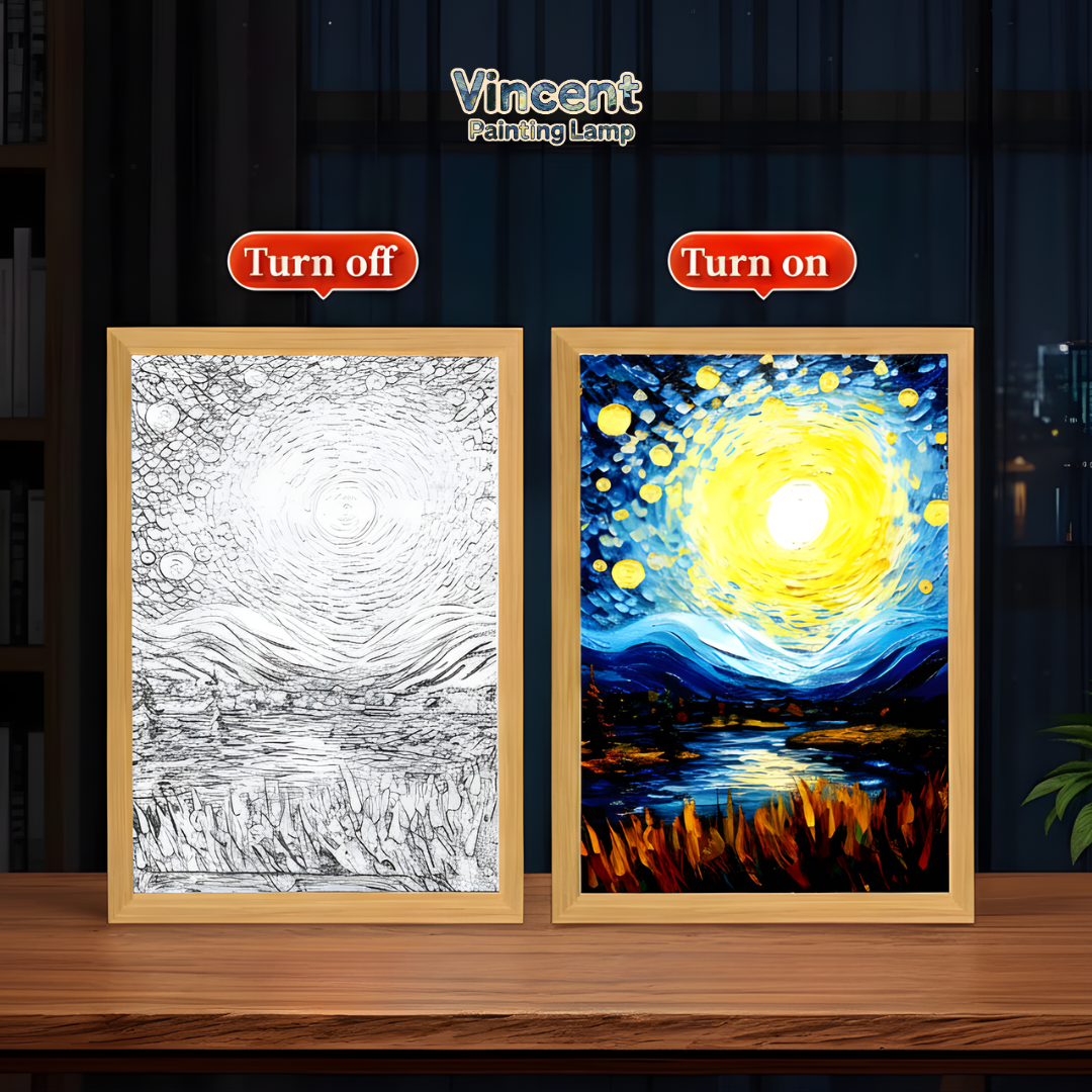 Vincent Painting Lamp – Arte luminoso de Van Gogh