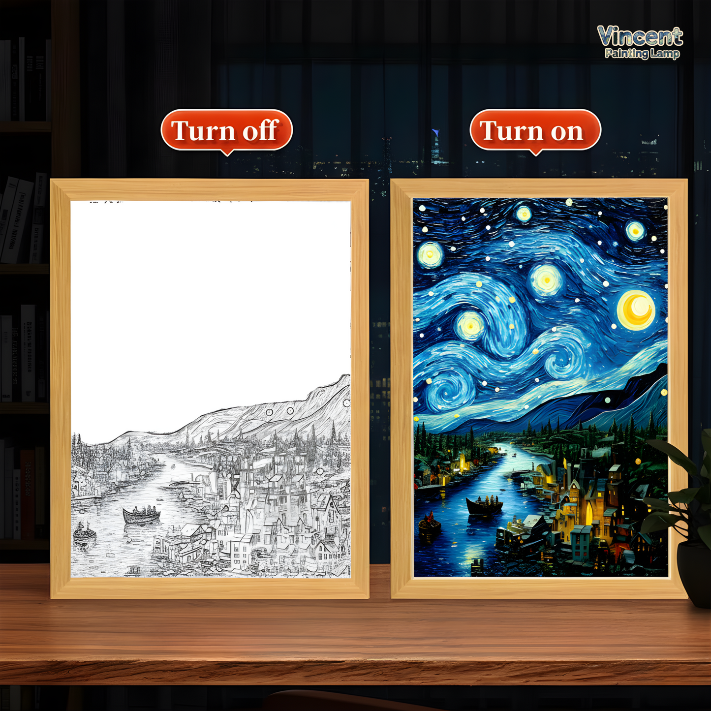 Vincent Painting Lamp – Arte luminoso de Van Gogh