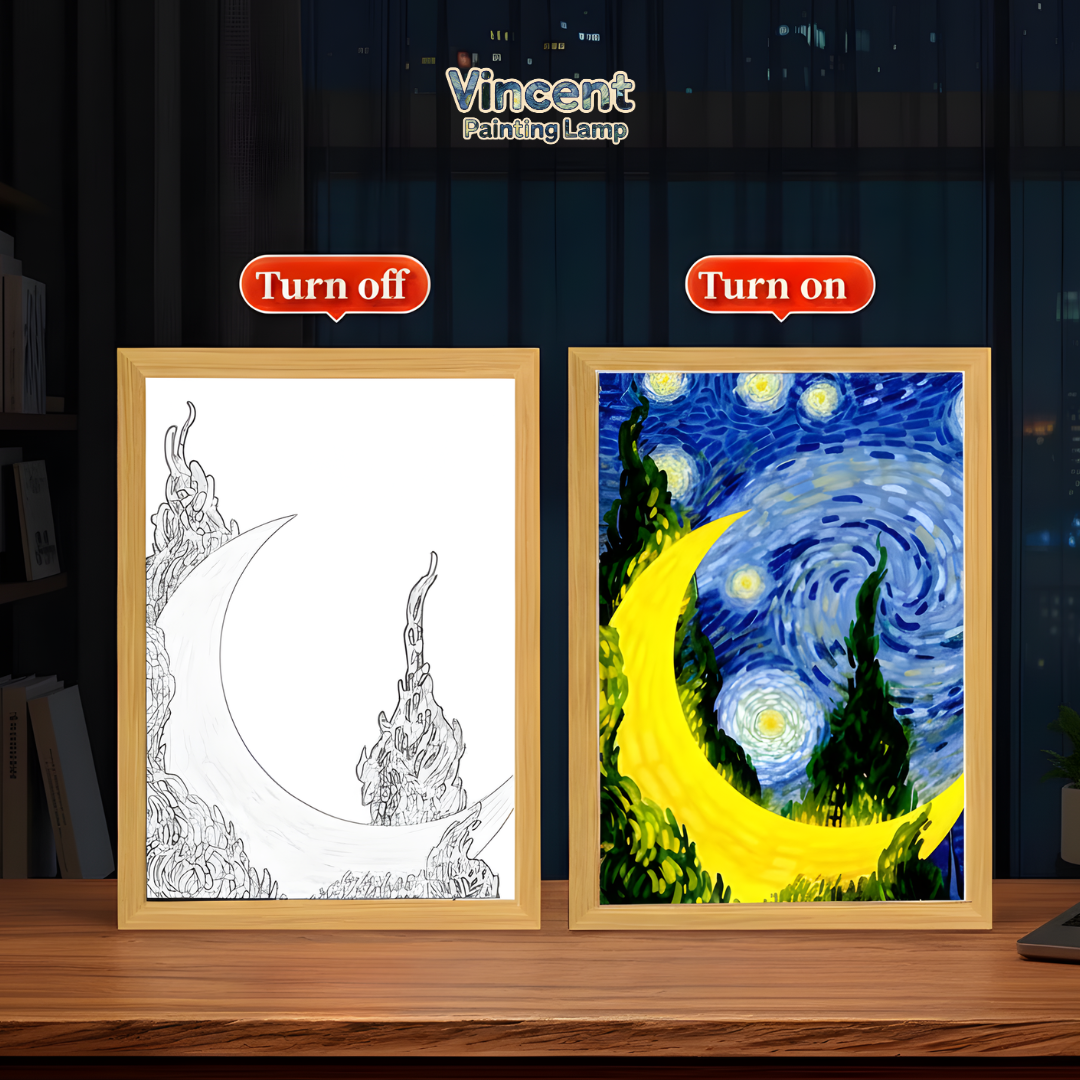 Vincent Painting Lamp – Arte luminoso de Van Gogh